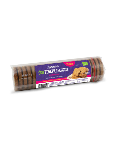KAST 12 tk! Loodusvägi ÖKO teraviljaküpsis kaerahelvestega 250g IT-BIO-007