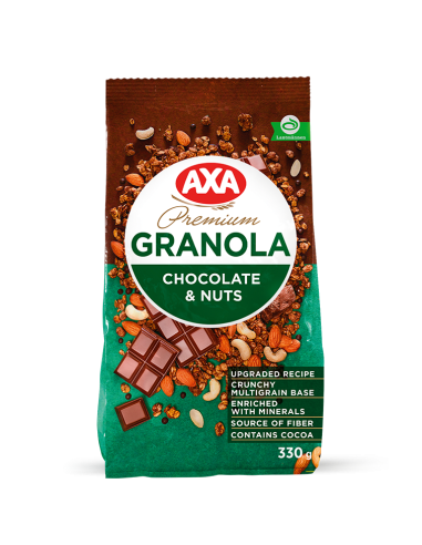 AXA Premium müsli šokolaadi ja pähklitega 330 g