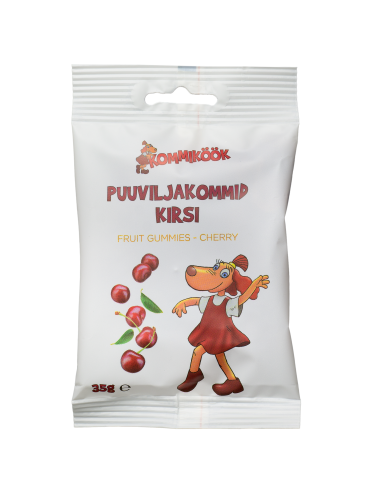 KAST 20 tk! Lotte puuviljakommid, kirsi 35g