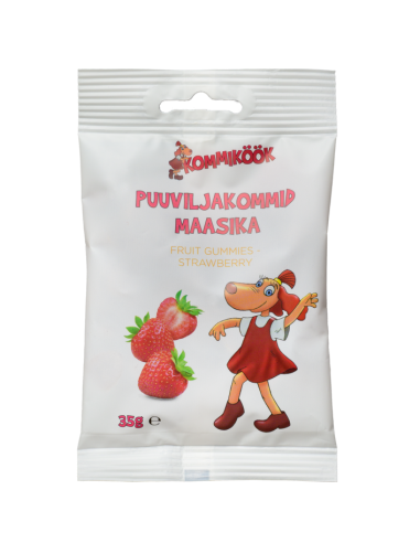 KAST 20 tk! Lotte puuviljakommid, maasika 35g
