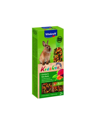 KAST 10 tk! Vitakraft Kräcker maius juurviljade ja peediga küülikutele nr 2