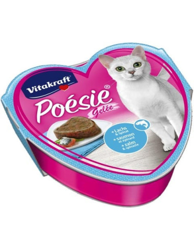 Vitakraft Poesie südamekujuline kassikonserv lõhe ja spinatiga kastmes 85g