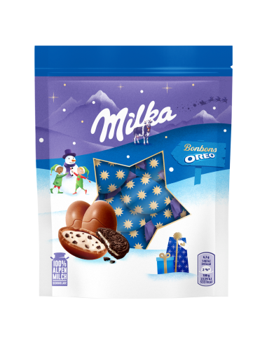 Piimašokolaadikommid Milka Oreo 86g