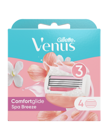 Gillette Venus ComfortGlide Spa Breeze Raseerija Varuterad, 4 tk