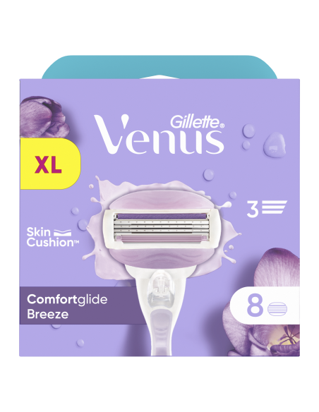 KAST 10 tk! Gillette Venus ComfortGlide Breeze Raseerija Varuterad, 8 tk