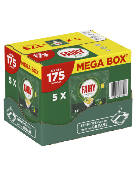 Fairy Original All in One Nõudepesumasina Tabletid Lemon, 175 tk