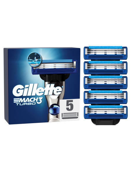 Gillette Mach3 Turbo Meeste Raseerija Varuterad, 5 tk