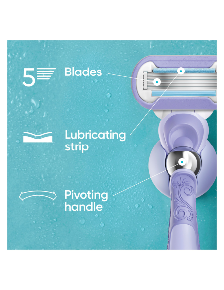 Gillette Venus Deluxe Smooth Swirl Raseerija Varuterad, 4 tk