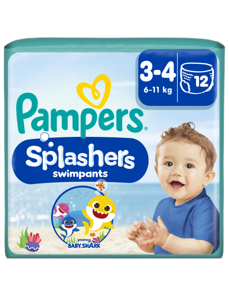 Pampers Pants Splashers, Suurus 3-4, 12 Ujumismähet, 6-11 kg