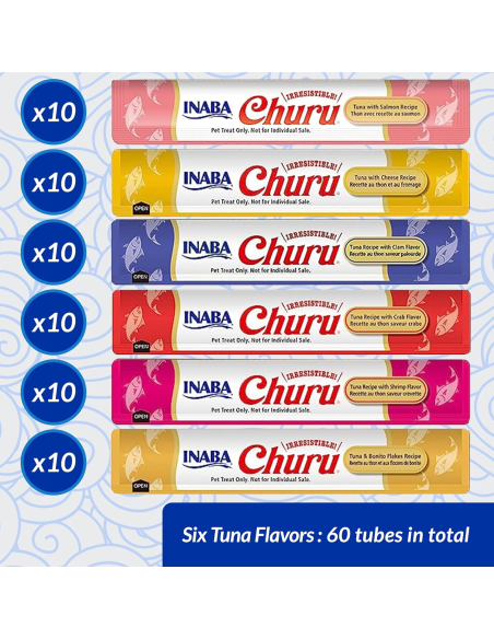 KAST 8 tk! Inaba Cat Churu kreemjas kassimaius tuunikalaga 60x14g (840g)