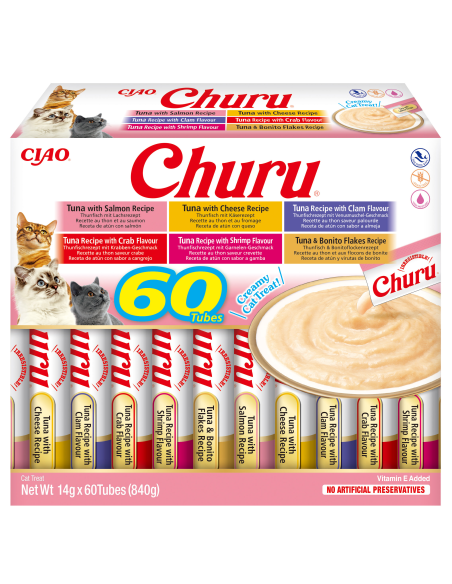 KAST 8 tk! Inaba Cat Churu kreemjas kassimaius tuunikalaga 60x14g (840g)