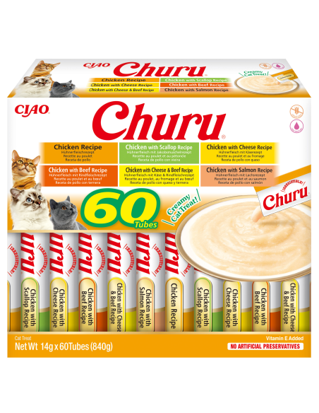 Inaba Cat Churu kreemjas kassimaius kanaga 60x14g (840g)