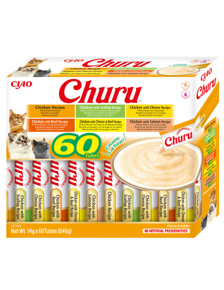 Inaba Cat Churu kreemjas kassimaius kanaga 60x14g (840g)