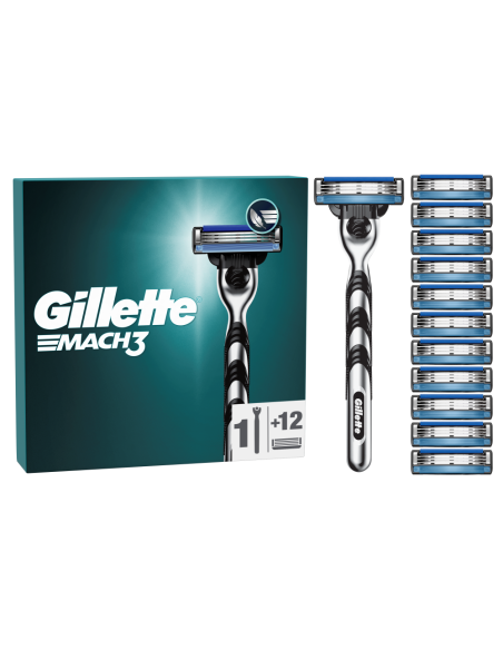 Gillette Mach3 Raseerija Meestele,12 Tera