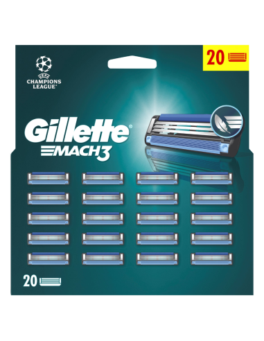 Gillette Mach3 Meeste Varuterad, 20 tk
