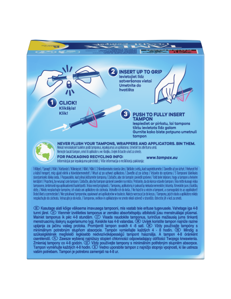KAST 8 tk! Tampax Compak Pearl Regular Tampoonid Aplikaatoriga, 16 tk