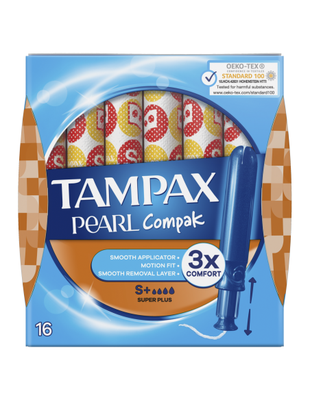 KAST 8 tk! Tampax Compak Pearl Super Plus Tampoonid Aplikaatoriga, 16 tk 