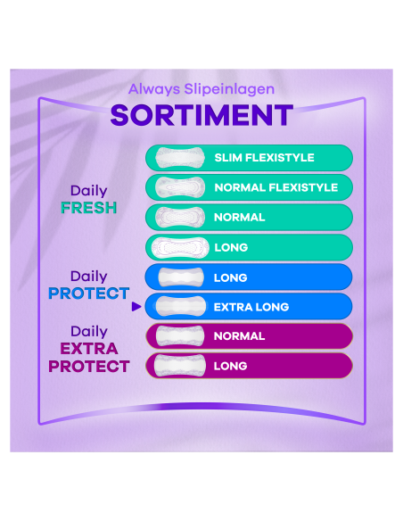 Always Daily Protect Extra Long Pesukaitsmed, 54 tk