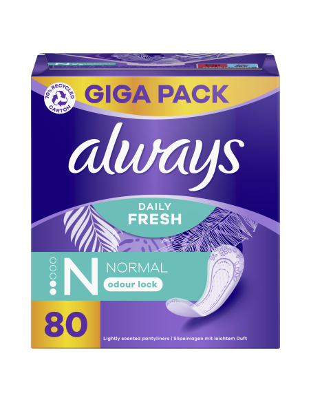 Always Dailies Normal Fresh & Protect Pesukaitsmed, 80 tk