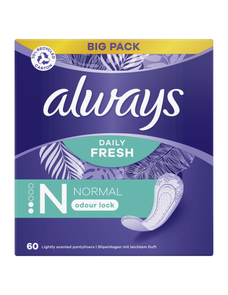 KAST 4 tk! Always Daily Fresh Normal Pesukaitsmed, 60 tk