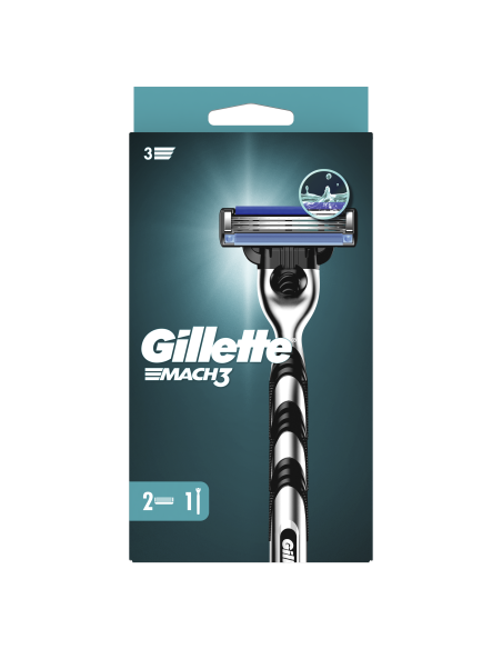 Gillette Mach3 Raseerija Meestele + 2 Vahetustera