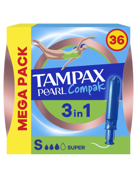 Tampax Compak Pearl Super Tampoonid Aplikaatoriga, 36 tk 