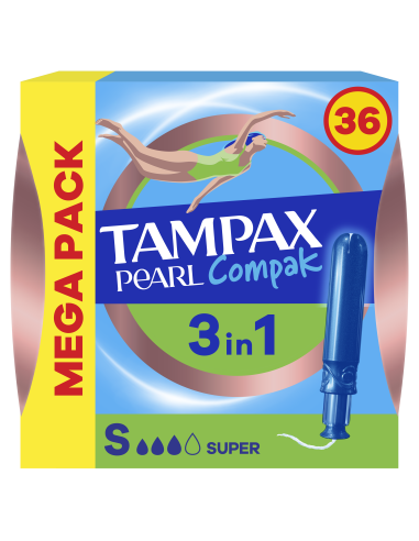 KAST 4 tk! Tampax Compak Pearl Super Tampoonid...
