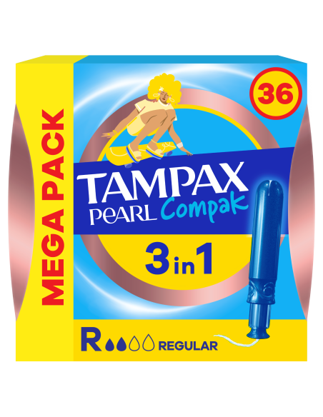 Tampax Compak Pearl Regular Tampoonid Aplikaatoriga, 36 tk 