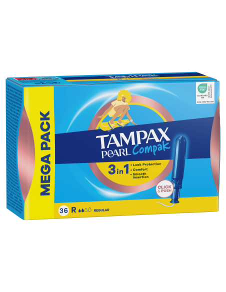 KAST 4 tk! Tampax Compak Pearl Regular Tampoonid Aplikaatoriga, 36 tk 