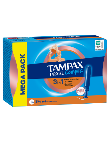 KAST 4 tk! Tampax Compak Pearl Super Plus...