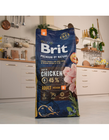 Brit Premium by Nature Adult M koeratoit, 15 kg