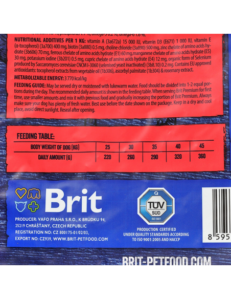 Brit Premium by Nature Adult L koeratoit, 15 kg