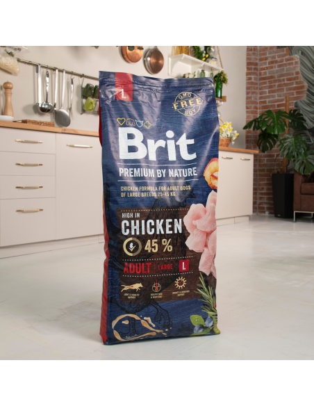 Brit Premium by Nature Adult L koeratoit, 15 kg