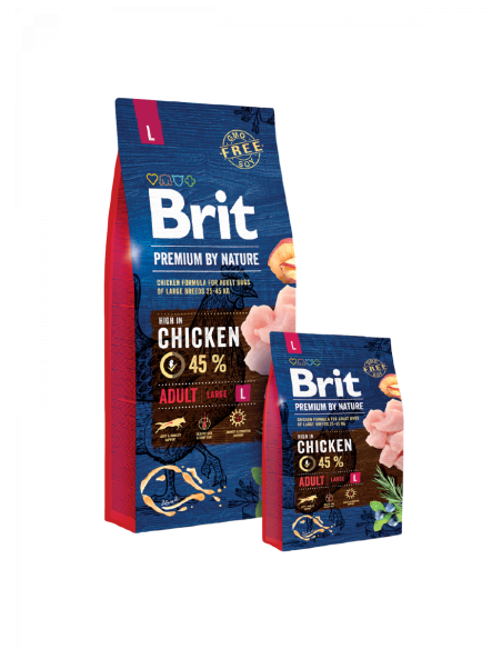 Brit Premium by Nature Adult L koeratoit, 15 kg