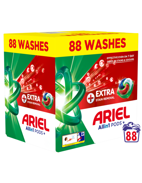 Ariel All-in-1 PODS +Extra Clean Power Pesukapslid, 88 Pesukorda