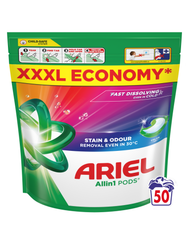 Ariel All-in-1 PODS Color Pesukapslid, 50...