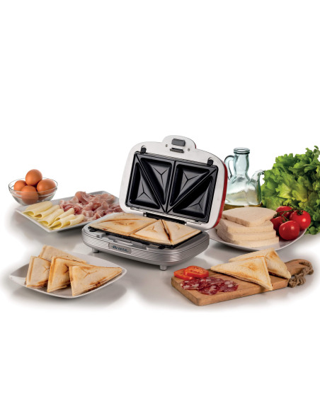 1972 Multifunktsionaalne küpseti / võileivagrill (Red)