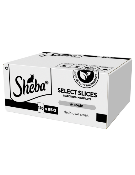 Sheba Selection märgtoit kassidele part, kana, linnuliha, kalkun (120x85g)
