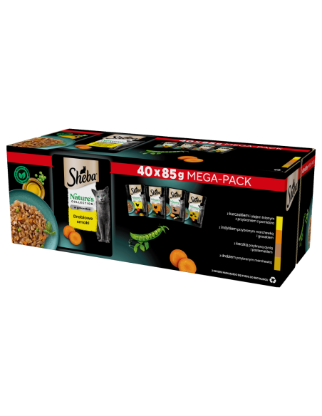 Sheba Nature's märgtoit kassidele kana, kalkun, part, linnuliha 40x85g